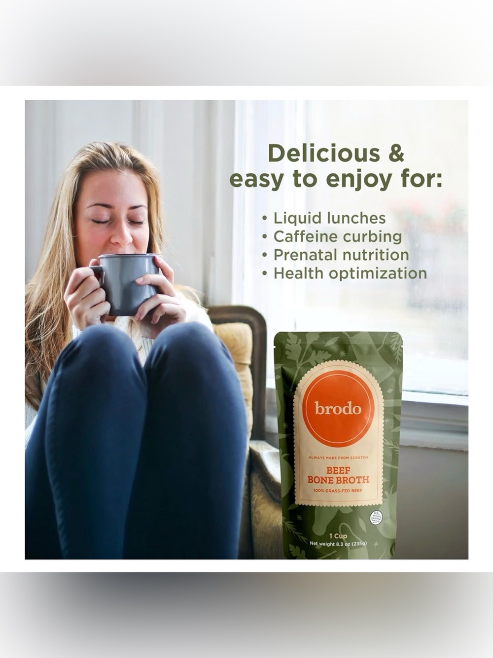 New brodo Beef Bone Broth Pouches bundle of 4